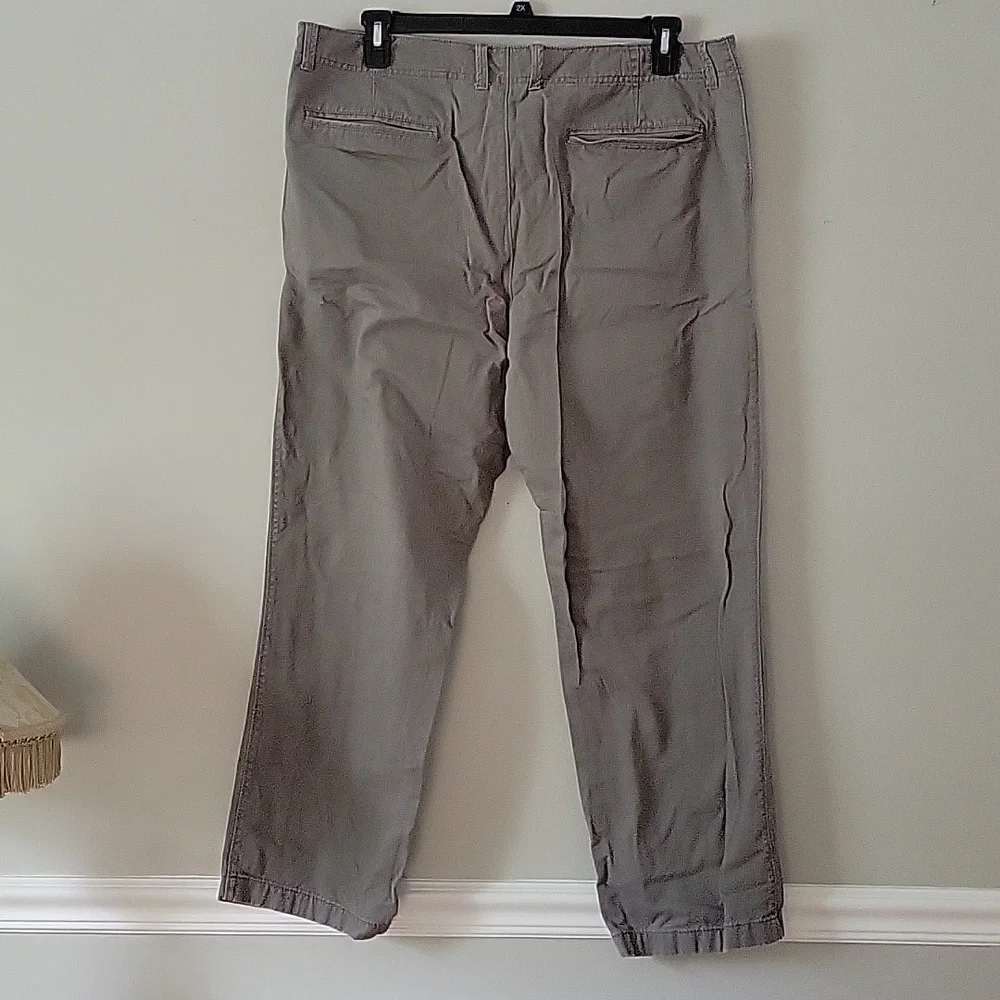 2/$15 Gray Khaki Straight Slim Pants